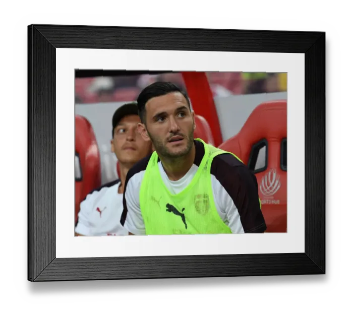 Framed Print : Lucas Perez: Arsenal's Readiness in Action against Atletico Madrid at International Champions Cup 2018, Singapore Framed Print : Lucas Perez: Arsenal's Readiness in Action against Atletico Madrid at International Champions Cup 2018, Singapore