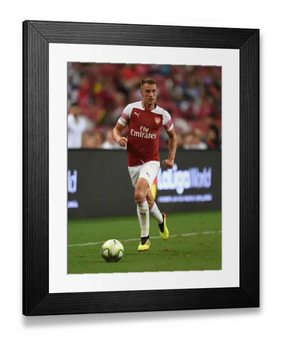 Framed Print : Arsenal's Aaron Ramsey in Action Against Atletico Madrid - International Champions Cup 2018