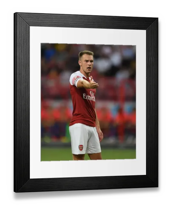 Framed Print : Arsenal's Aaron Ramsey in Action Against Atletico Madrid, International Champions Cup 2018