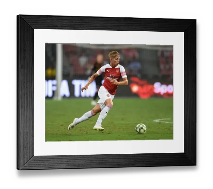 Framed Print : Emile Smith Rowe: Arsenal's Breakout Star Shines in ICC 2018 Clash Against Atletico Madrid