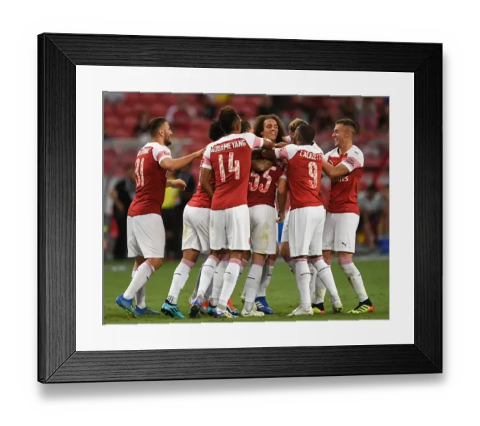 Framed Print : Emile Smith Rowe's Goal: Arsenal Celebrates Victory Over Atletico Madrid in 2018 International Champions Cup Framed Print : Emile Smith Rowe's Goal: Arsenal Celebrates Victory Over Atletico Madrid in 2018 International Champions Cup