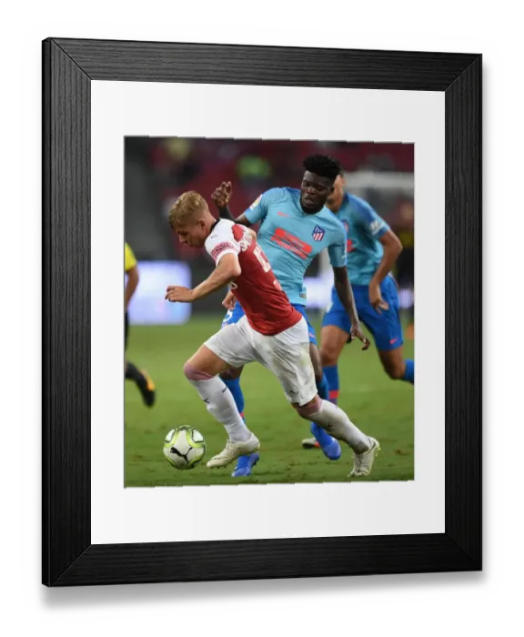 Framed Print : Emile Smith Rowe Scores Thrilling Goal Against Thomas Partey: Arsenal's Victory Over Atletico Madrid, International Champions Cup 2018