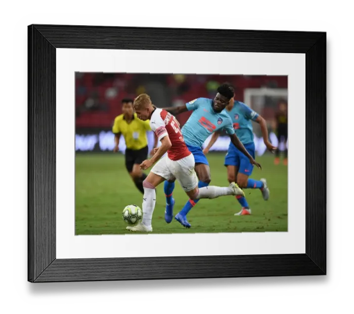 Framed Print : Emile Smith Rowe Scores Thrilling Goal Against Thomas Partey: Arsenal's Triumph over Atletico Madrid in International Champions Cup 2018 Framed Print : Emile Smith Rowe Scores Thrilling Goal Against Thomas Partey: Arsenal's Triumph over Atletico Madrid in International Champions Cup 2018