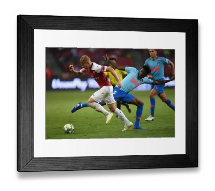 Framed Print : Emile Smith Rowe Scores Thrilling Goal Against Thomas Partey: Arsenal's Upset Victory vs Atletico Madrid, 2018 International Champions Cup