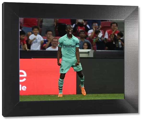 Eddie Nketiah's Stunning Goal: Arsenal Defeats Paris Saint-Germain in 2018 International Champions Cup, Singapore