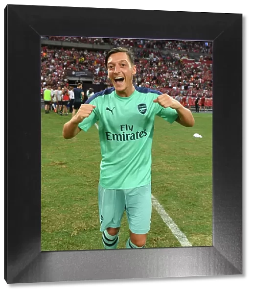 Mesut Ozil: Arsenal Star's Post-Match Moment after Arsenal vs. Paris Saint-Germain, International Champions Cup 2018, Singapore