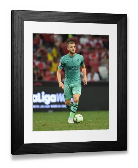 Framed Print : Calum Chambers in Action: Arsenal vs Paris Saint-Germain, International Champions Cup 2018
