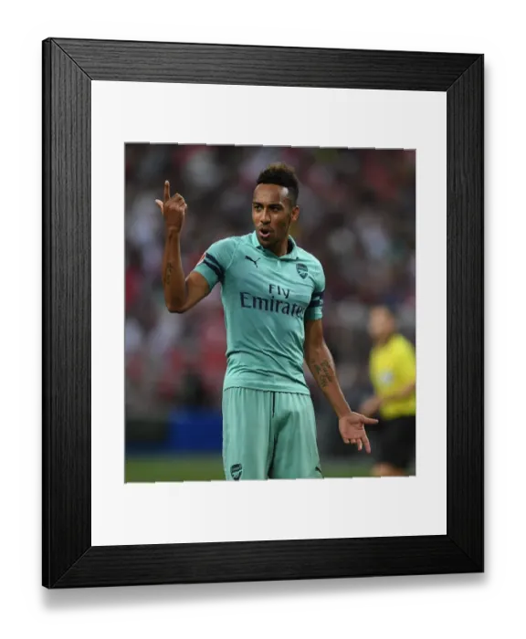 Framed Print : Arsenal's Aubameyang Shines: Arsenal vs. Paris Saint-Germain International Champions Cup (2018)