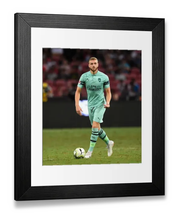 Framed Print : Calum Chambers in Action: Arsenal vs Paris Saint-Germain, International Champions Cup 2018