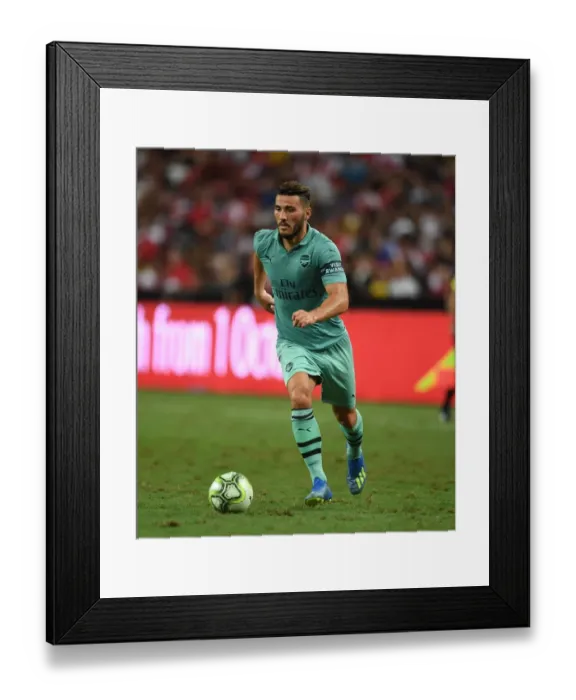 Framed Print : Sead Kolasinac in Action: Arsenal vs. Paris Saint-Germain, International Champions Cup 2018 (Singapore)
