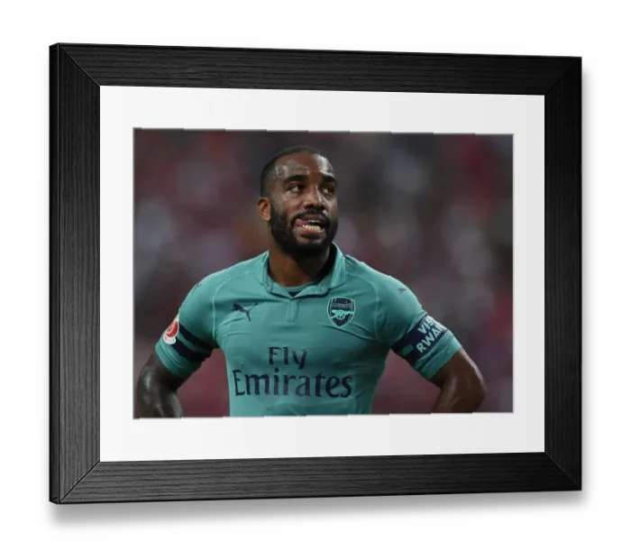 Framed Print : Arsenal's Alexandre Lacazette Goes Head-to-Head Against Paris Saint-Germain in 2018 International Champions Cup