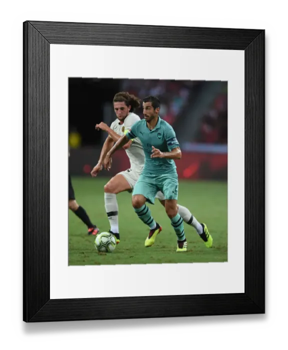 Framed Print : Arsenal's Henrikh Mkhitaryan Clashes with Paris Saint-Germain's Adrien Rabiot in International Champions Cup 2018 Pre-Season Match Framed Print : Arsenal's Henrikh Mkhitaryan Clashes with Paris Saint-Germain's Adrien Rabiot in International Champions Cup 2018 Pre-Season Match