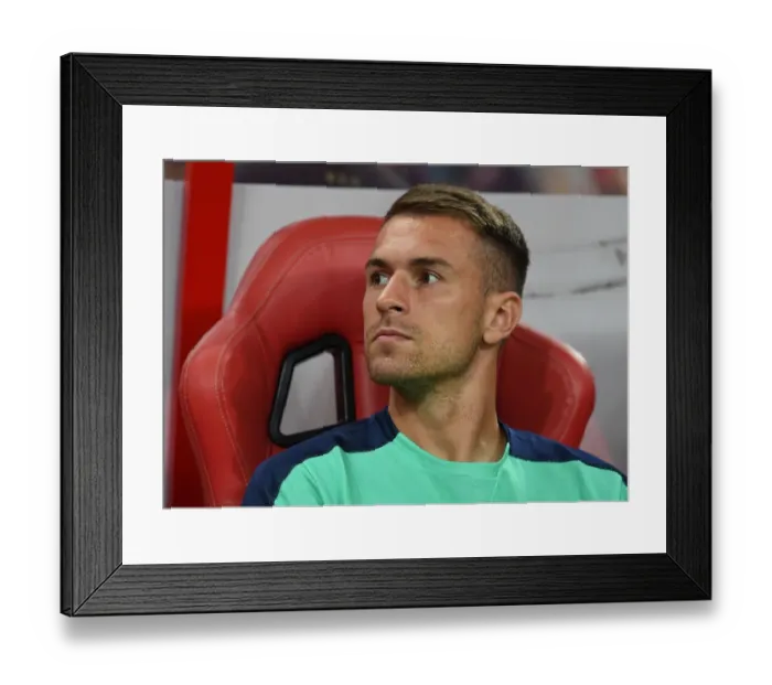 Framed Print : Arsenal's Aaron Ramsey Gears Up for Arsenal vs. Paris Saint-Germain: International Champions Cup 2018