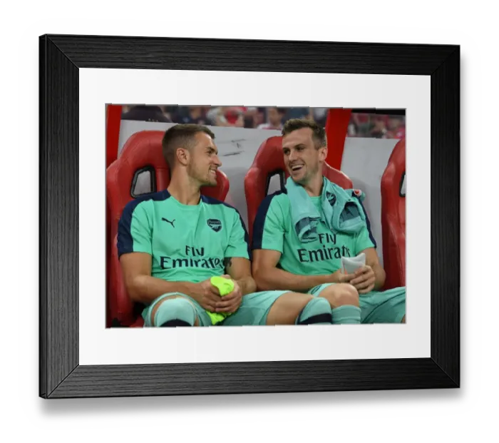 Framed Print : Arsenal's Aaron Ramsey and Rob Holding Pre-Season Preparation: Arsenal vs. Paris Saint-Germain, International Champions Cup 2018 Framed Print : Arsenal's Aaron Ramsey and Rob Holding Pre-Season Preparation: Arsenal vs. Paris Saint-Germain, International Champions Cup 2018