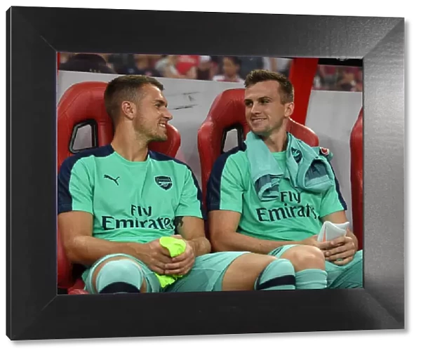 Arsenal's Aaron Ramsey and Rob Holding Prepare for Paris Saint-Germain Clash in 2018 International Champions Cup, Singapore