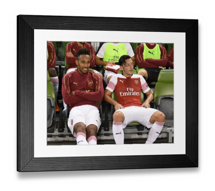 Framed Print : Arsenal's Aubameyang and Ozil Face Off Against Chelsea in 2018 International Champions Cup Framed Print : Arsenal's Aubameyang and Ozil Face Off Against Chelsea in 2018 International Champions Cup