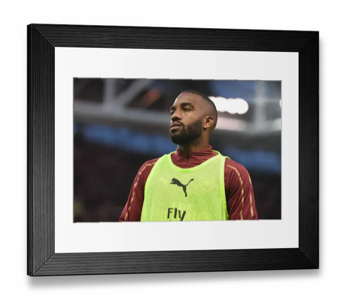 Framed Print : Alex Lacazette Faces Off Against Chelsea in Arsenal's 2018 Pre-Season Friendly Framed Print : Alex Lacazette Faces Off Against Chelsea in Arsenal's 2018 Pre-Season Friendly