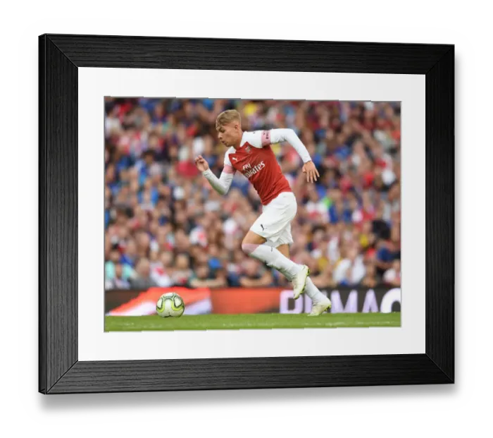 Framed Print : Emile Smith Rowe Stars in Arsenal's Pre-Season Victory Over Chelsea (2018-19)