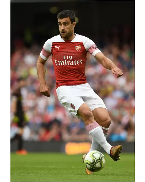 Arsenal's Sokratis Clashes Heads with Chelsea in Dublin: 2018 International Champions Cup