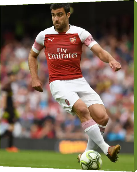 Arsenal's Sokratis Clashes Heads with Chelsea in Dublin: 2018 International Champions Cup