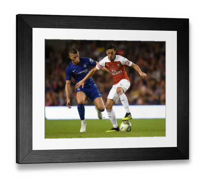 Framed Print : Clash of Talents: Ozil vs Barkley in Arsenal's Pre-Season Battle Against Chelsea (2018) Framed Print : Clash of Talents: Ozil vs Barkley in Arsenal's Pre-Season Battle Against Chelsea (2018)
