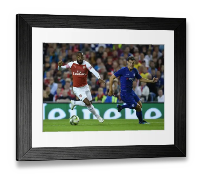 Framed Print : Arsenal's Alex Lacazette Outmaneuvers Chelsea's Andreas Christensen in International Champions Cup Clash Framed Print : Arsenal's Alex Lacazette Outmaneuvers Chelsea's Andreas Christensen in International Champions Cup Clash