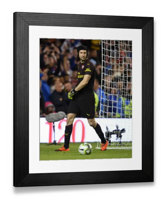 Framed Print : Arsenal vs Chelsea: Petr Cech in Action at the International Champions Cup 2018, Dublin