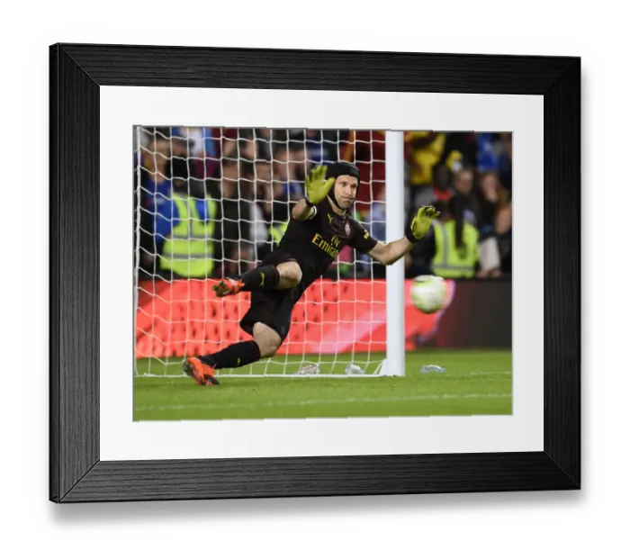 Framed Print : Petr Cech Focuses in Arsenal's Pre-Season Clash Against Chelsea (August 2018, Dublin)