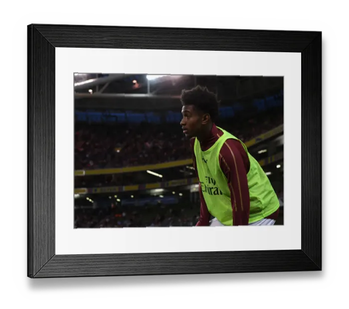 Framed Print : Reiss Nelson in Action: Arsenal vs. Chelsea, International Champions Cup 2018