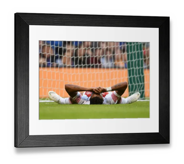 Framed Print : Arsenal's Aubameyang Faces Off Against Chelsea in 2018 International Champions Cup, Dublin