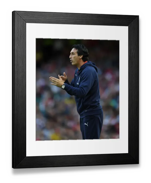 Framed Print : Unai Emery vs. Chelsea: Arsenal's Pre-Season Showdown in Dublin, 2018