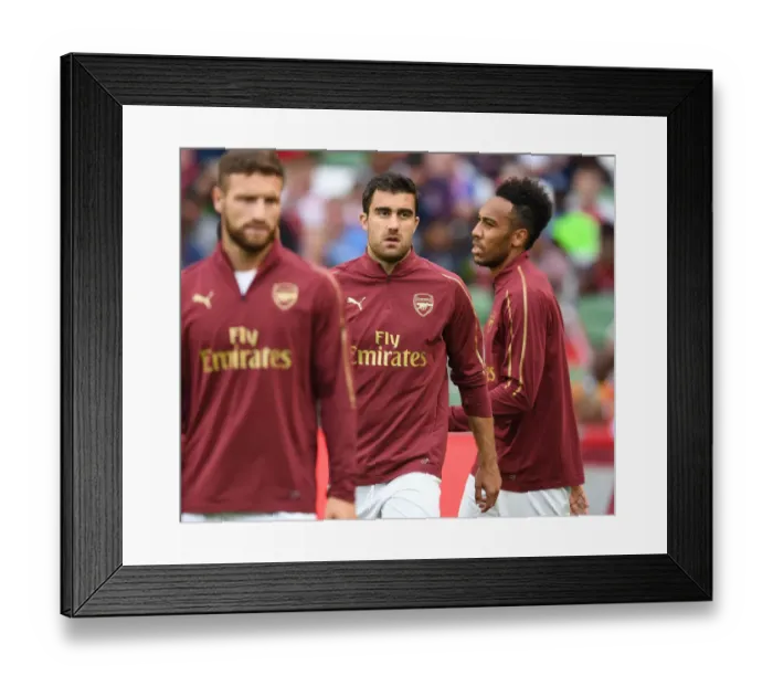Framed Print : Sokratis of Arsenal: Pre-Season Showdown Against Chelsea, 2018 (Arsenal v Chelsea Friendly, Dublin)