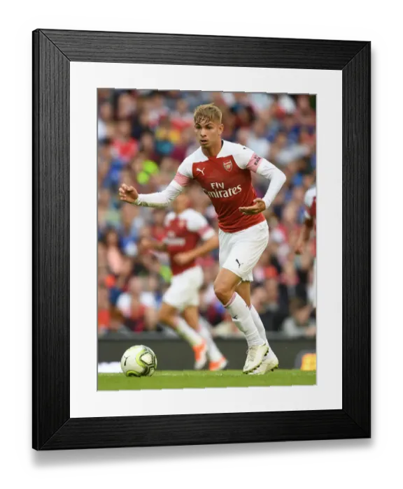 Framed Print : Arsenal's Emile Smith Rowe Shines in Pre-Season Clash Against Chelsea (August 2018, Dublin)