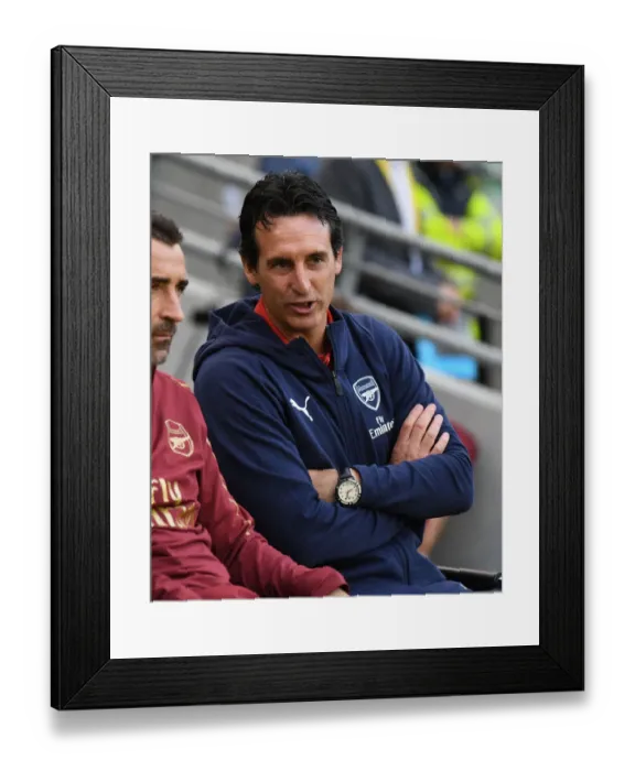 Framed Print : Unai Emery Leads Arsenal Against Chelsea in 2018 International Champions Cup, Dublin Framed Print : Unai Emery Leads Arsenal Against Chelsea in 2018 International Champions Cup, Dublin