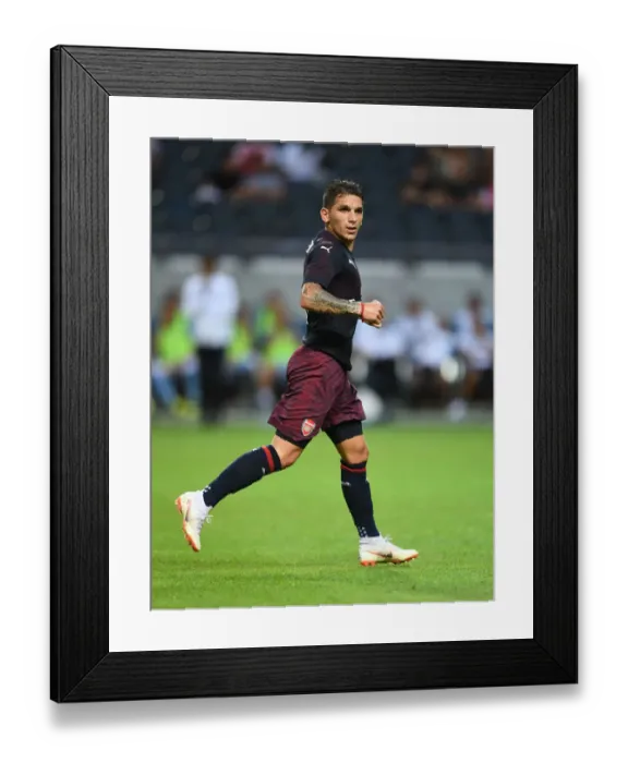 Framed Print : Lucas Torreira in Action: Arsenal vs. SS Lazio, Stockholm 2018
