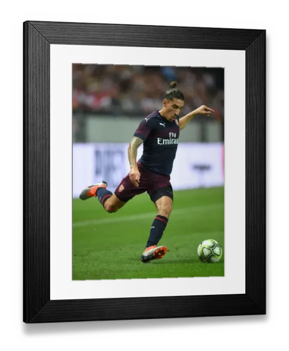 Framed Print : Hector Bellerin in Action: Arsenal vs. SS Lazio, Stockholm 2018