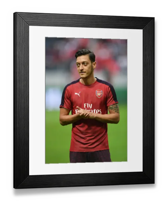Framed Print : Mesut Ozil: Arsenal Football Club - Arsenal vs. SS Lazio Pre-Season Friendly, Stockholm, Sweden, 2018