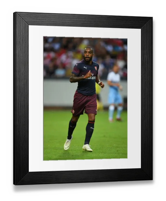 Framed Print : Alexandre Lacazette in Action: Arsenal vs. SS Lazio, Stockholm 2018