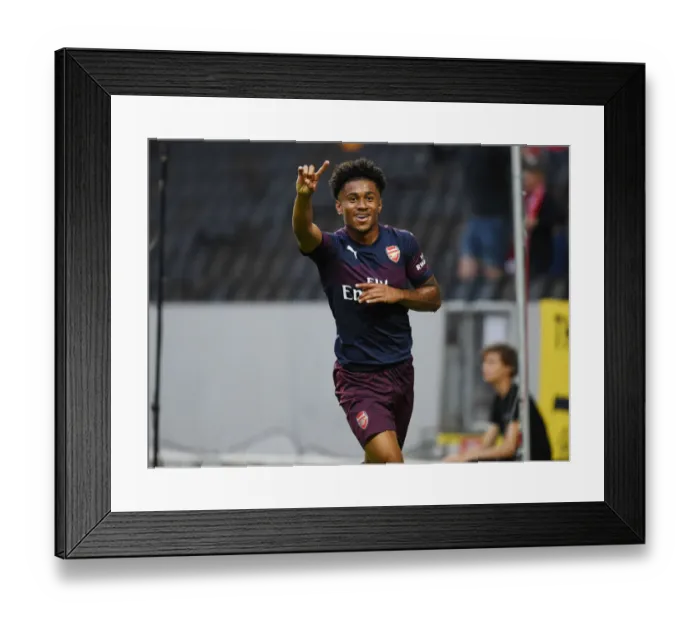 Framed Print : Reiss Nelson Scores for Arsenal Against SS Lazio in 2018 Pre-Season Friendly Framed Print : Reiss Nelson Scores for Arsenal Against SS Lazio in 2018 Pre-Season Friendly