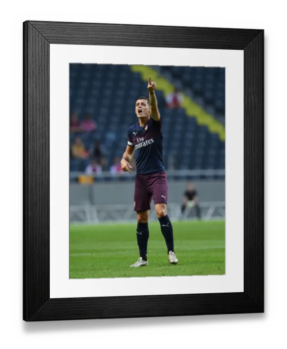 Framed Print : Granit Xhaka in Action: Arsenal vs. SS Lazio Pre-Season Friendly, Stockholm 2018 Framed Print : Granit Xhaka in Action: Arsenal vs. SS Lazio Pre-Season Friendly, Stockholm 2018