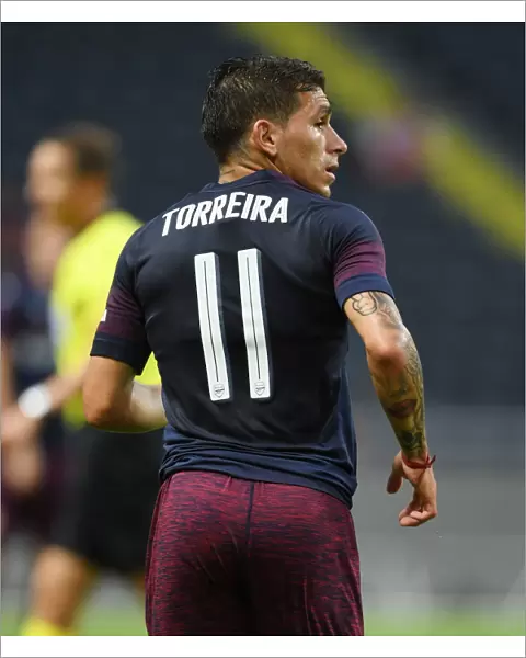 Lucas Torreira in Action: Arsenal vs. SS Lazio, 2018 Pre-Season Friendly, Stockholm