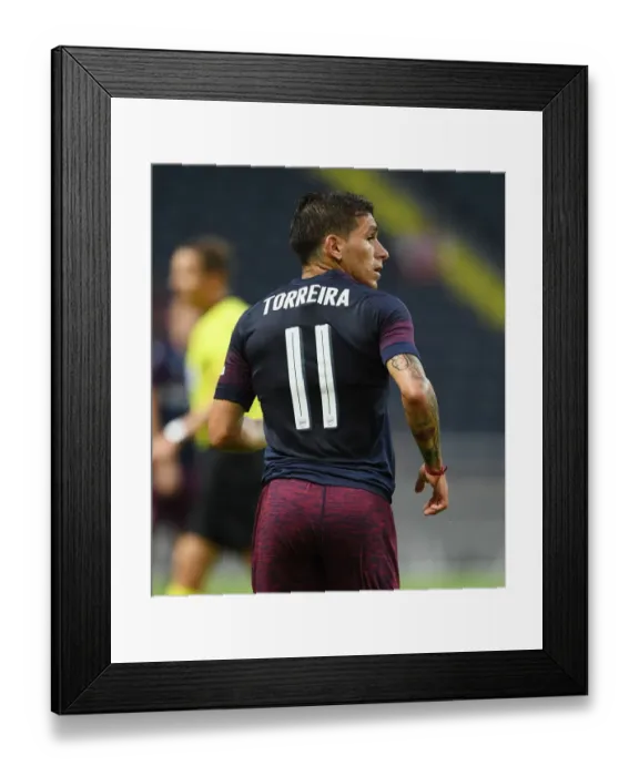 Framed Print : Lucas Torreira in Action: Arsenal vs. SS Lazio, 2018 Pre-Season Friendly, Stockholm