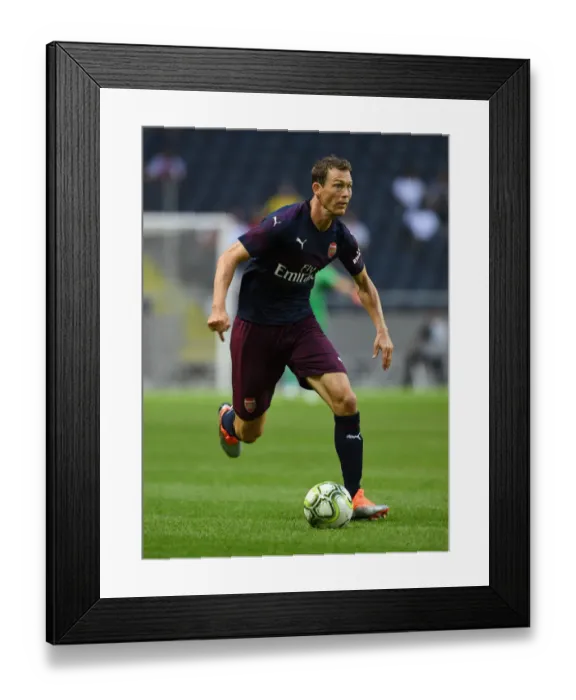 Framed Print : Arsenal's Stephan Lichtsteiner in Action Against SS Lazio, 2018: A Pre-Season Clash in Stockholm