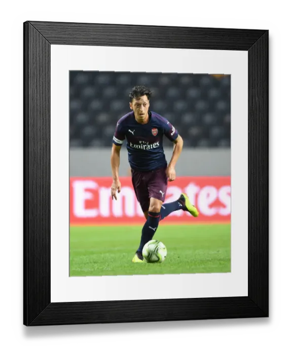 Framed Print : Mesut Ozil in Action: Arsenal vs. SS Lazio Pre-Season Friendly, Stockholm 2018
