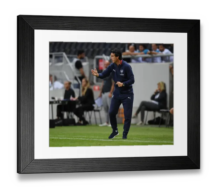 Framed Print : Unai Emery Leads Arsenal Against SS Lazio in 2018 Pre-Season Friendly
