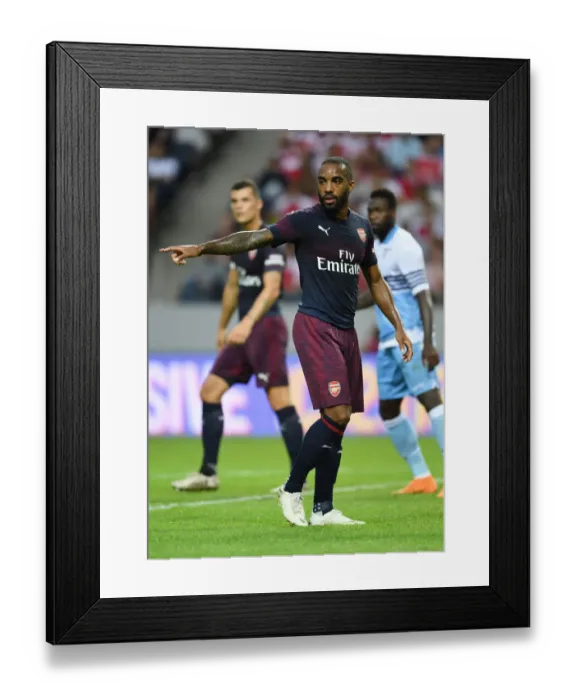 Framed Print : Alex Lacazette in Action: Arsenal vs. SS Lazio Pre-Season Friendly, Stockholm 2018
