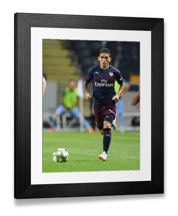Framed Print : Lucas Torreira in Action: Arsenal vs. SS Lazio, 2018 Pre-Season Friendly, Stockholm