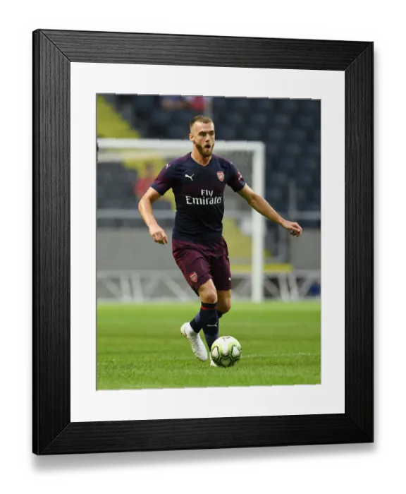 Framed Print : Calum Chambers in Action: Arsenal vs. SS Lazio (2018 Pre-Season Friendly)