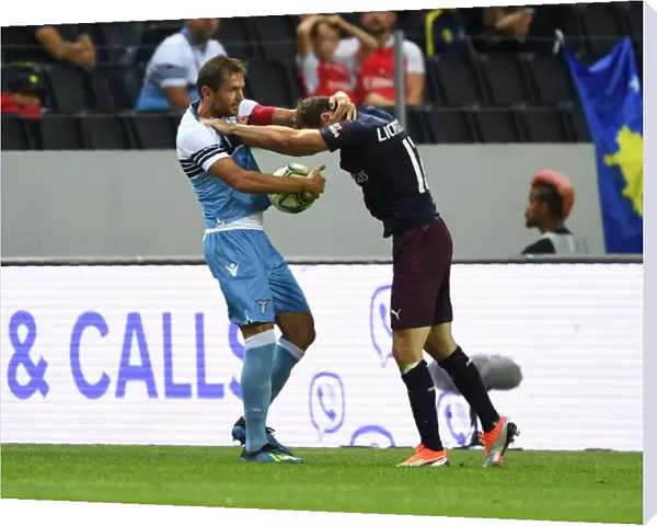 Arsenal vs. Lazio: Stephan Lichtsteiner and Senad Lulic Clash in Pre-Season Friendly