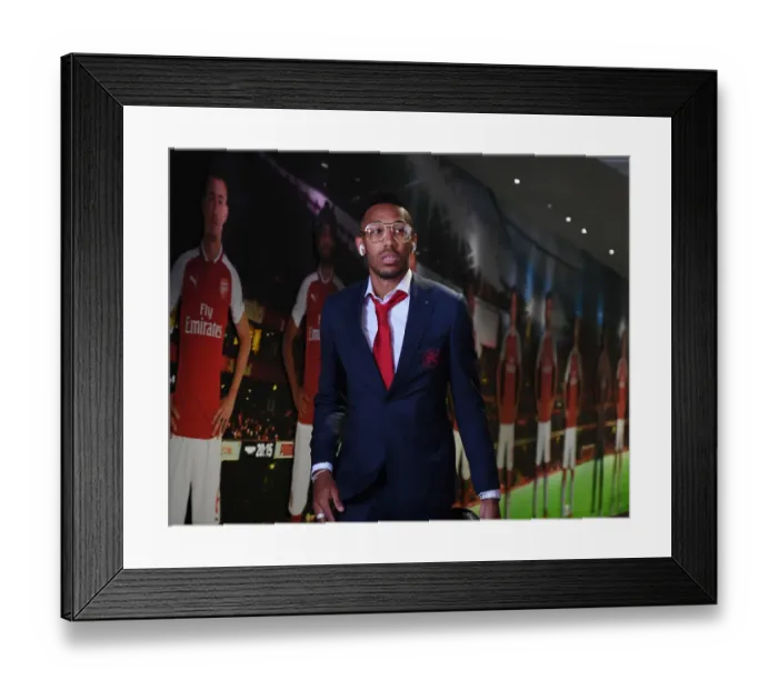 Framed Print : Pierre-Emerick Aubameyang: Arsenal's Ready-to-Roar Striker Ahead of Manchester City Clash (2018-19) Framed Print : Pierre-Emerick Aubameyang: Arsenal's Ready-to-Roar Striker Ahead of Manchester City Clash (2018-19)